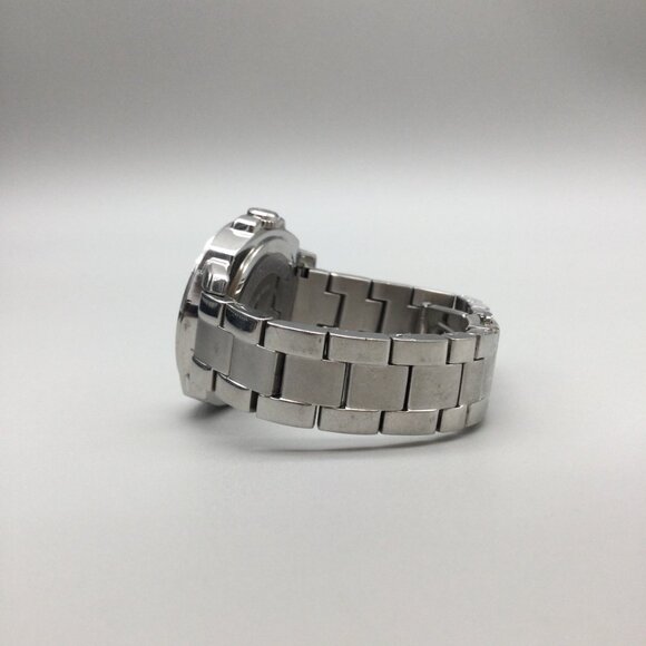 Coach Boyfriend Watch Women 35mm Silver Tone Bling Logo Dial New Battery 6" - Picture 7 of 13